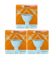 (3 Adet) Osaka 5W (40W) Beyaz Işık (6500K) G4 Duylu (İğne Bacak) Led Çanak Ampul