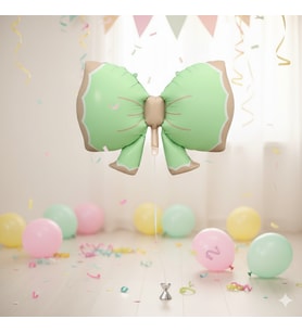 92x58 cm Fiyonk Retro Yeşil Folyo Balon - Doğum Günü Parti Dekorasyon Balonu