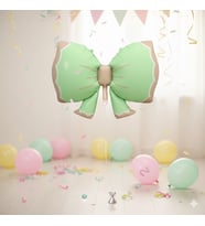 92x58 cm Fiyonk Retro Yeşil Folyo Balon - Doğum Günü Parti Dekorasyon Balonu