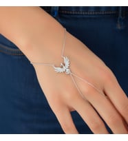 Anka Kuşu Beyaz Gümüş Şahmeran