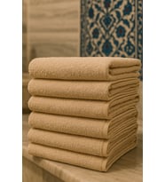 6 Adet 70x140 cm Banyo Hamam Spa Havlusu Bej (Sahra Beji)