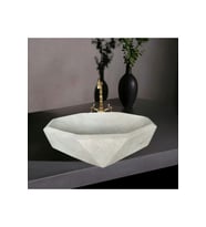 Hale Traverten Elmas Kesim Oval Lavabo-283