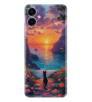 Samsung Galaxy A06 Kılıf Boutique Baskılı Resimli Manzara Kedi Pcode -096