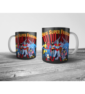 Pixxa 90'ların Süper Kahramanları Spider Man Batman Sonic Kupa Bardak Model 1