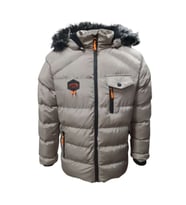 Es Booz E01347 Çocuk Erkek Kapüşonlu Kürklü Spor Mont - E01347 - Bej - ST01347-Bej-12 YAŞ (Bej)