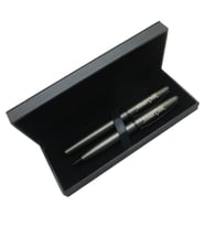Signator® M410 Mat Füme Kalem Seti - Roller Kalem + Tükenmez Kalem  İsme Özel Kalem  Hediyelik Kalem (Karışık)