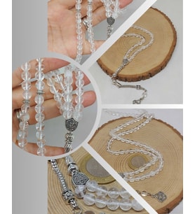 Kristal Kuvars Taşı 99luk Tesbih 6mm (4734)