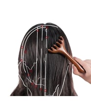 Ahşap Sandal Ağacı Gugu Masaj Yüz Masaj Gua Sha Saç Tarağı Model 14