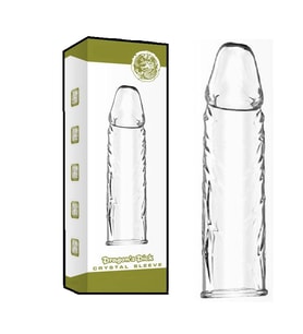Pretty Love Criystal Sleeve Drangon'S Sleeve Damarlı Silikon Uzatmalı Penis Kılıfı Şeffaf
