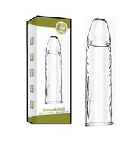 Pretty Love Criystal Sleeve Drangon'S Sleeve Damarlı Silikon Uzatmalı Penis Kılıfı Şeffaf