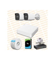 Provzen Hikvision 2 Kameralı 4MP IP Hibrit ColorVu Güvenlik Kamerası Mikrofonlu  Olay Anında bildirim