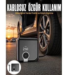 Type-C Şarj Girişli Taşınabilir Elektrikli Hava Pompası Yeni Nesil
