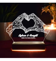 Sevgiliye Hediye Aşkımız 3d Led Lamba
