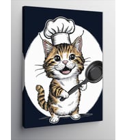 Kanvas Tablo Aşçı Kedi
