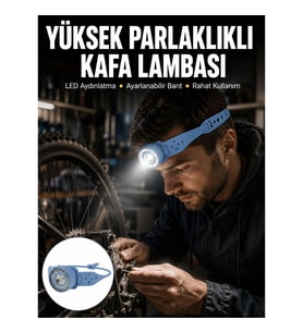 Mey İthalat® Hafif ve Taşınabilir Kamp Kafa Lambası Ayarlanabilir Işık Yeni Nesil