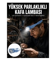 Mey İthalat® Hafif ve Taşınabilir Kamp Kafa Lambası Ayarlanabilir Işık Yeni Nesil