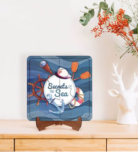BK Gift Secrets Of The Sea Tasarımlı Ahşap Standlı Puzzle Çerçeve-1