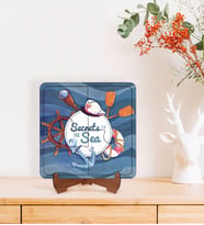 BK Gift Secrets Of The Sea Tasarımlı Ahşap Standlı Puzzle Çerçeve-1