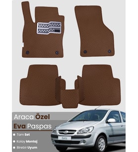 HYUNDAİ GETZ (2002-2011) Uyumlu EVA Paspas Tam Set–Araca Özel,Kolay Montaj,Su Geçirmez