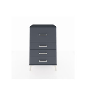 Hyperion Komodin 4 Çekmeceli 60x44x96 Antrasit-Antrasit