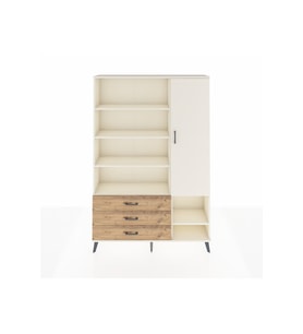 Arges Dolap 9 Raflı 3 Çekmeceli Tek Kapaklı  132x30x195 Aytaşı-Aytaşı/Çam