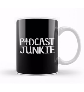 Cute Podcast Junkie Podcasting Podcasters Addict Kupa Bardak Porselen
