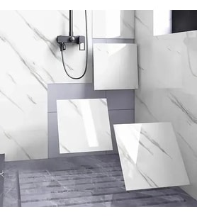 BEYAZ MERMER DESENLİ ALÜMİNYUM PLASTİK DUVAR STİCKER (30*30)