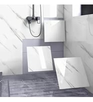 BEYAZ MERMER DESENLİ ALÜMİNYUM PLASTİK DUVAR STİCKER (30*30)