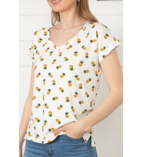 Ananas V Yaka T-shirt