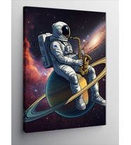 Kanvas Tablo Astronot Müzisyen