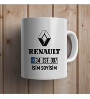 Kişiye Özel Plaklı İsimli RENAULT Kupa Bardak