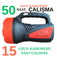 Şarjlı LED Projektör El Feneri  Kamp, Balıkçılık, Acil Durum