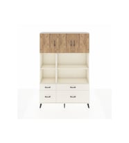 Arges Dolap 8 Raflı 4 Çekmeceli 3 Kapaklı 132x30x195 Aytaşı-Çam/Aytaşı
