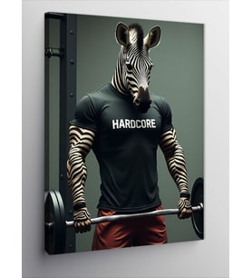 Kanvas Tablo Hardcore Zebra Formu