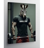 Kanvas Tablo Hardcore Zebra Formu