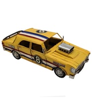 Dodge Charger "Race-Line" - Sarı Vintage Yarış Arabası Metal Dekoratif Model - Araba Tutkunlarına Hediye