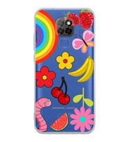 PrintiFy General Mobile GM 20 ile Uyumlu 1mm Slim Fit Water Color 5 Baskılı Şeffaf  Kılıf
