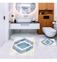 Banyo Halısı Ikili Klozet Takımı Kaymaz Tabanlı Banyo Paspas Takımı (Karışık)