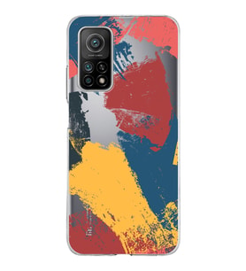 Xiaomi Mi 10 T Uyumlu Kapak Brushstroke Tasarımlı Şeffaf Silikon Kılıf