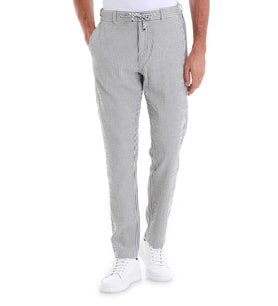 Lacivert Dinamik Fit Çizgili Yandan Cepli Jogger Pantolon
