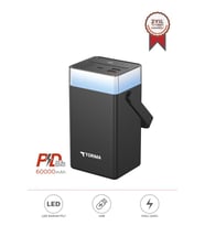 Torima TRM-1061 Siyah 60.000 mAh Type-C Lightning 22,5 W Hızlı Şarj RGB Led Işıklı Powerbank