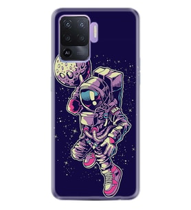 Kılıfland Oppo Reno 5 Lite Kılıf Silikon Resimli Kapak Astronaut Plater Stok 849