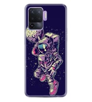 Kılıfland Oppo Reno 5 Lite Kılıf Silikon Resimli Kapak Astronaut Plater Stok 849