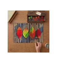 Sonbahar Yaprakları Tasarımı 240 parça Ahşap Puzzle Ahşap Kutuda MP02054