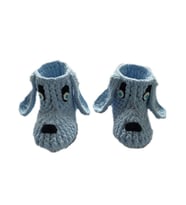 Gri Örgü Amigurumi Organik Panduf Ev Botu