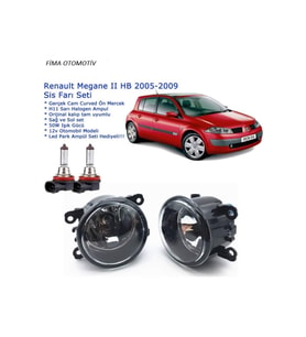 8200074008-camlı Sağ+sol Renault Megane Iı Hb 2007 Sis Farı Set Oem: 8200074008 Uyumlu