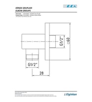 ECA Elegant Ankastre Duş Çıkış Dirseği 102126388 (Krom)