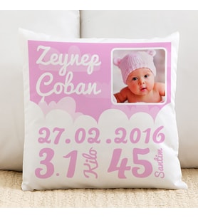 Kişiye Özel Kız Bebek Doğum Özellikleri Yastık
