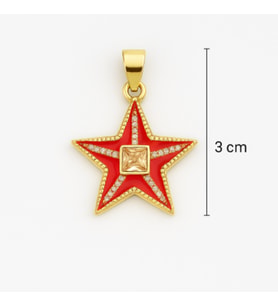 Pembe Yıldız Işıltısı – Xuping Gold Kaplama Kolye Ucu