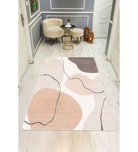 Modern Desenli Dijital Baskı Kaymaz Taban Halı H1131
